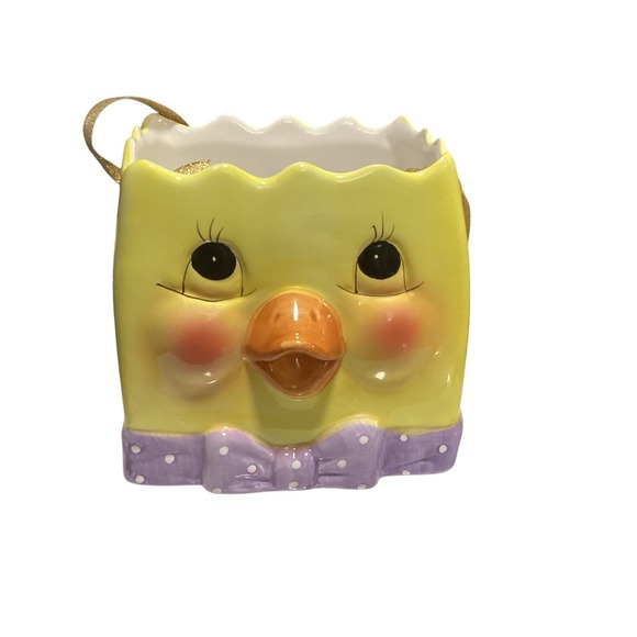 Easter Chick ceramic Paper‎ Bag Shaped Candy Holder - Picture 1 of 12